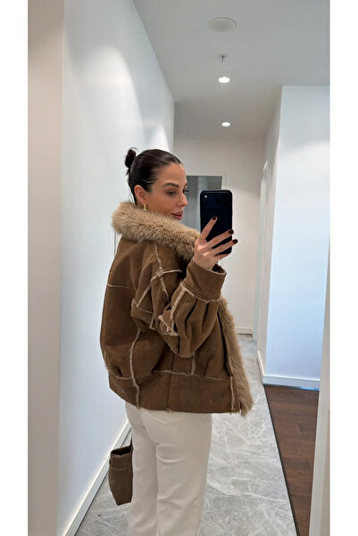 sinem kıvanç KÜRK YAKALI İTHAL MONT