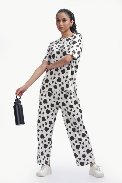 KIDONUS Cute pug Dalmatian print Co-ordset
