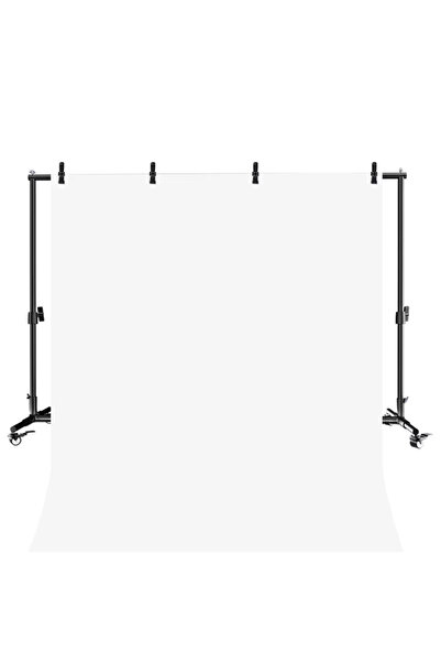 SH 2x2M Photography Backdrop Stand with Wheels, Heavy Duty Photo Background S...