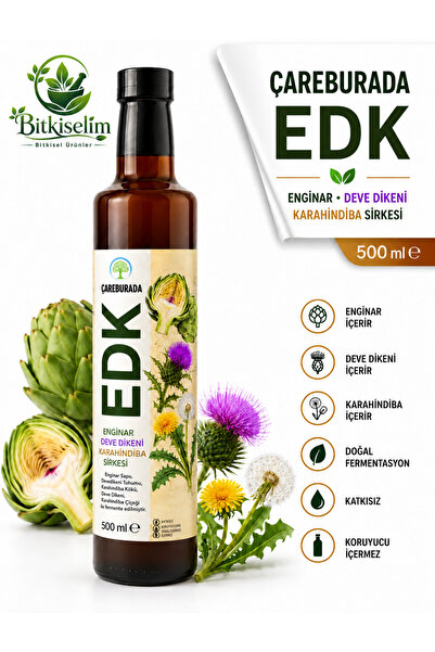 Çare Burada EDK Enginar Deve Dikeni Karahindiba Sirkesi 500 ml