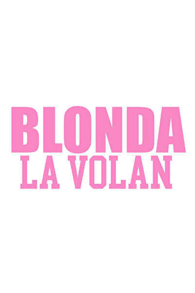 OEM Autocolant decorativ auto  "blondă la volan ", 10cm, Roz