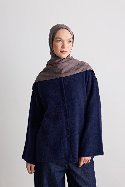 Modakaşmir Crystal Pattern Silky Jacquard Shawl