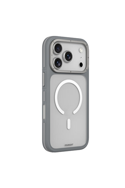 Youngkit iPhone 18 Pro Max Uyumlu Kılıf M-safe Şarj Özellikli Rock Sand Seris...