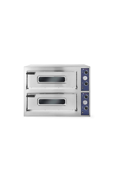HENDI Cuptor pizza profesional Basic 44 Inox 2 camere 9400 W interval tempera...