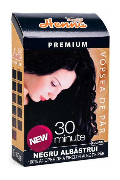 Henna Sonia Vopsea par ոaturalӑ negru albastrui 60g Premium