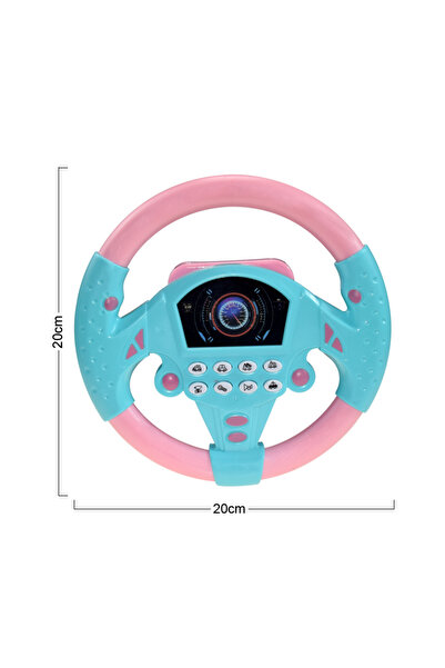 Choice 20cm pink Eletric Steering Wheel Toy with Light Sound for Baby Kids Ed...