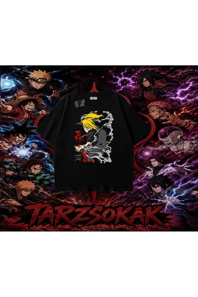 Tarzsokak تي شيرت Deidara Naruto Anime Character كبير الحجم للجنسين باللون ال...