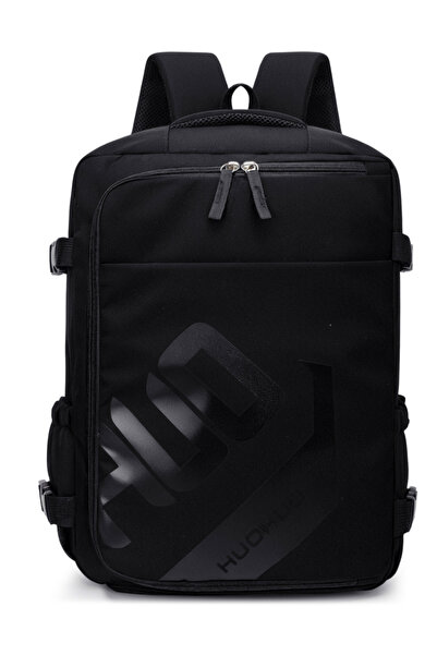 Take Two By Styli Black Plain Backpack