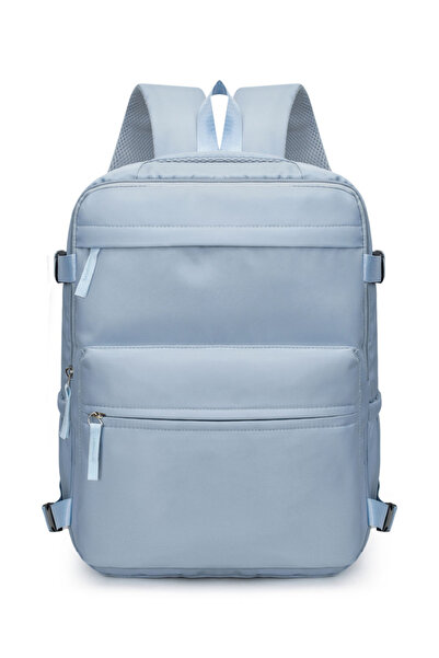 Take Two By Styli Light Blue Backpack with Shoe Compartment
