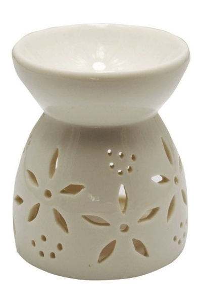 Aroma Land Vas ceramic pentru uleiuri aromaterapie Love alb, 40ml