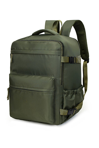 Take Two By Styli Dark Green Backpack with Shoe Compartment