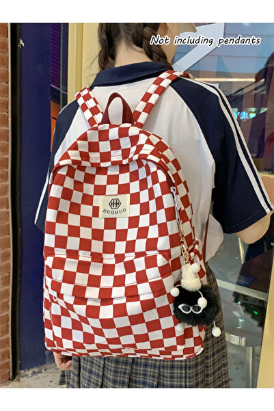 Take Two By Styli Checkered Backpack