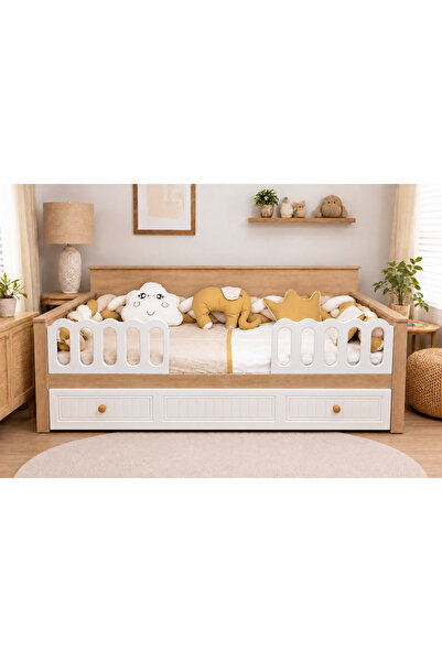 Koza %100 MDF Luna 90x190 Yavrulu Sedir Karyola