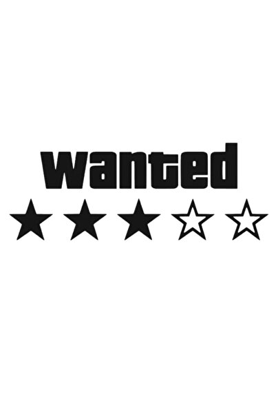 OEM Autocolant auto  "wANTED ", 10cm, Negru