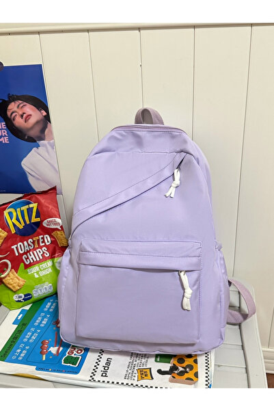 Take Two By Styli Purple Plain Backpack