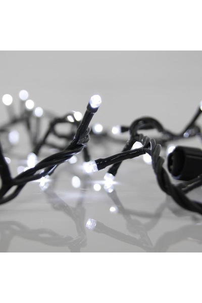 EUROLAMP 100 Φώτα LED 13μ. Ψυχρό Λευκό Κορδόνι 600-11310