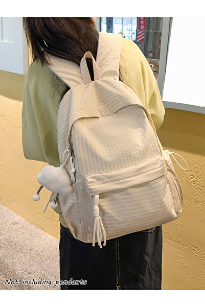 Take Two By Styli White Plaid Backpack