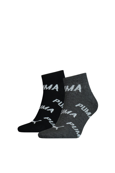 Puma UNISEX BWT QUARTER 2P black / white Siyah Unisex 2'li Çorap
