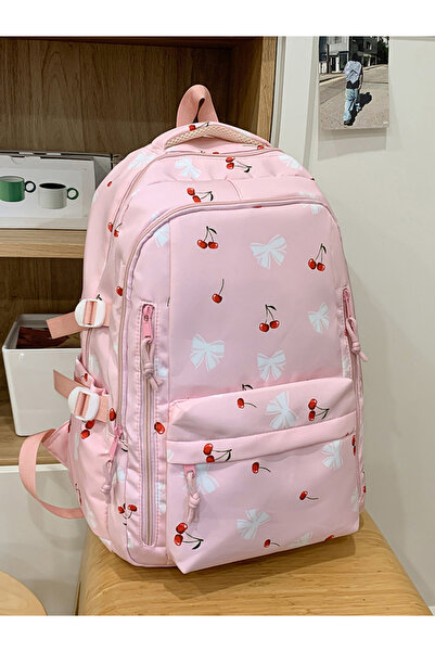 Take Two By Styli Pink Cherry and Bow Backpack