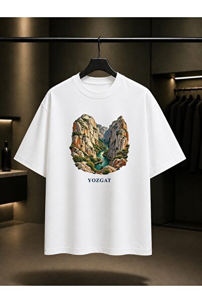 fame-stoned Yozgat Kazankaya Canyon Printed Unisex 100% Cotton T-Shirt