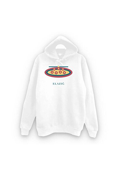 fame-stoned Elazığ Harput Köftesi Printed Unisex 100% Cotton Hooded Sweatshirt