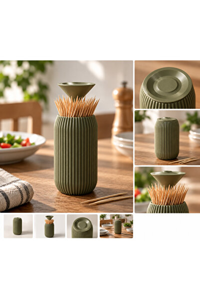 NozzleLab 3D Minimalist Kürdanlık – Kapaklı Modern Kürdan Kutusu ve Masa Üstü...