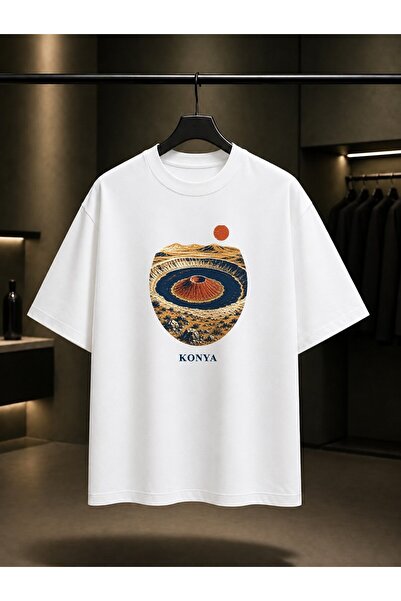 fame-stoned Konya Meke Crater Lake Printed Unisex 100% Cotton T-Shirt