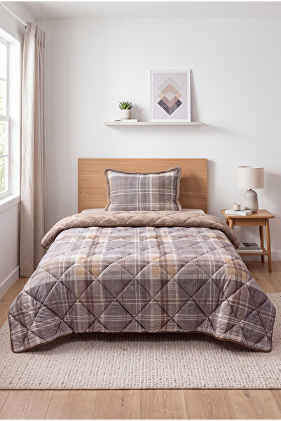 Merinos Comforter Tek Kişilik Yorgan Seti Gri