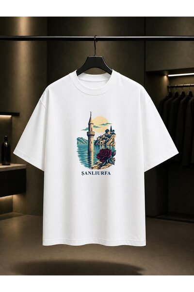 fame-stoned Şanlıurfa Halfeti Printed Unisex 100% Cotton T-Shirt