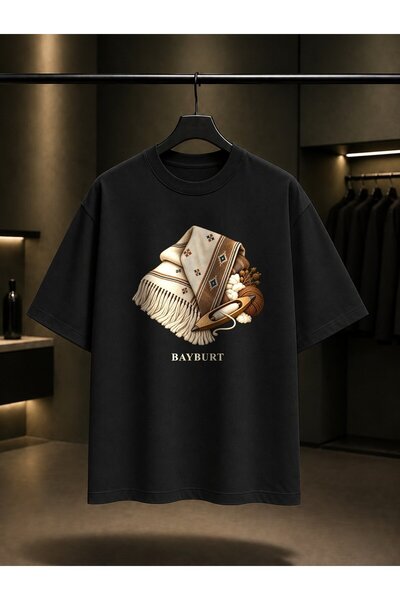 fame-stoned Bayburt Ehram Woven Printed Unisex 100% Cotton T-Shirt