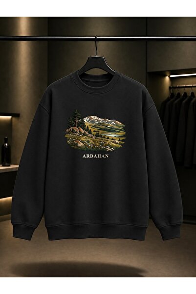 fame-stoned Ardahan Yalnızçam Printed Unisex 100% Cotton Sweatshirt