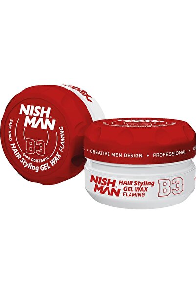NISHMAN Aqua Gel Wax for Men B3 - Flaming 150g - Mango Scent - Natural Shine ...