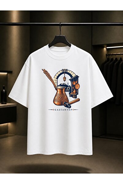 fame-stoned Gaziantep Bakırcılar Çarşısı Printed Unisex 100% Cotton T-Shirt