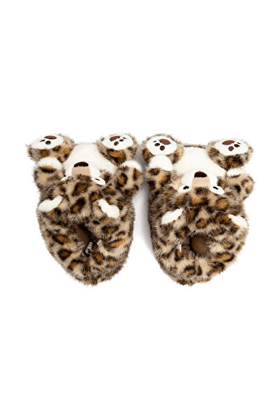 Twigy Panky Kadın Hayvanlı Panduf Leopar-Kahverengi 36/41