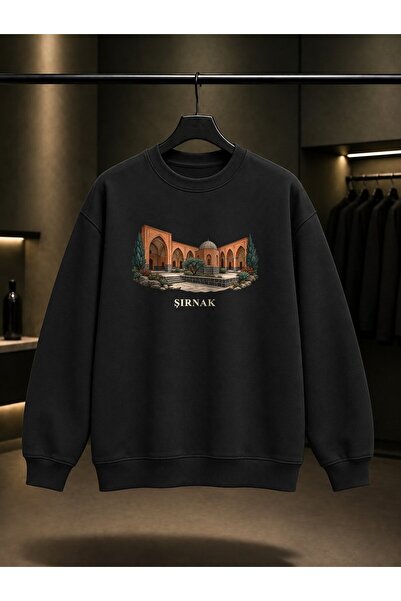 fame-stoned Şırnak Red Medrese Printed Unisex 100% Cotton Sweatshirt