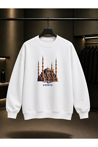 fame-stoned Edirne Selimiye Mosque Printed Unisex 100% Cotton Sweatshirt