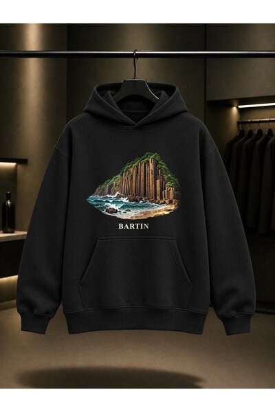 fame-stoned Bartin Guzelcehisar Printed Unisex 100% Cotton Hooded Sweatshirt
