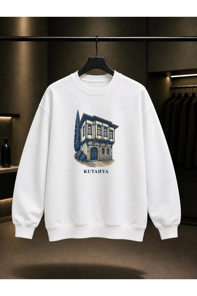 fame-stoned Kütahya Germiyan Street Printed Unisex 100% Cotton Sweatshirt