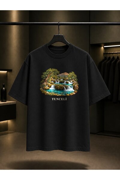 fame-stoned Tunceli Munzur Eyes Printed Unisex 100% Cotton T-Shirt