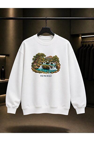 fame-stoned Tunceli Munzur Eyes Printed Unisex 100% Cotton Sweatshirt