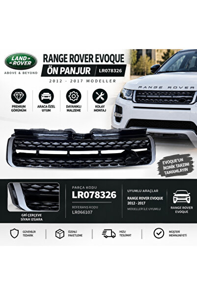 Range Rover Evoque Ön Panjur Gri Çerçeve Siyah Izgara 2012 - 2017