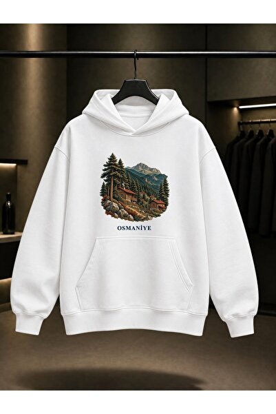 fame-stoned Osmaniye Zorkun Yaylası Printed Unisex 100% Cotton Hooded Sweatshirt