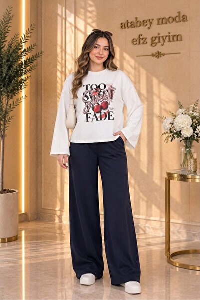 ATABEY MODA EFZ GİYİM Printed Detailed Sports Blouse