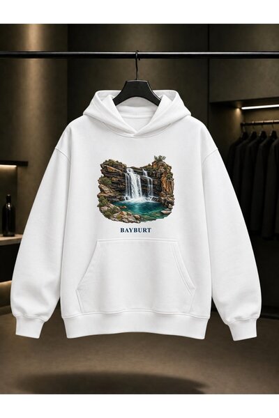 fame-stoned Bayburt Sırakayalar Printed Unisex 100% Cotton Hooded Sweatshirt