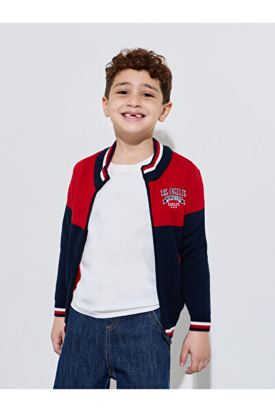 Styli Boys Color Block Embroidered Zip-Up Jacket