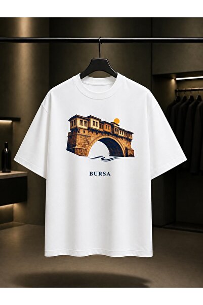 fame-stoned Bursa Irgandi Bridge Printed Unisex 100% Cotton T-Shirt