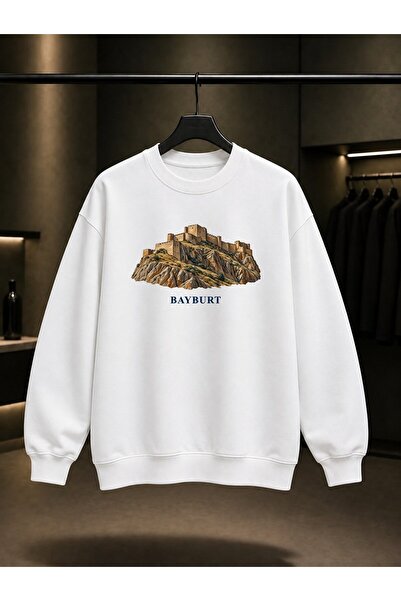 fame-stoned Bayburt Castle Printed Unisex 100% Cotton Sweatshirt