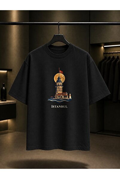 fame-stoned Μπλουζάκι Istanbul Maiden's Tower με στάμπα, Unisex, 100% βαμβάκι