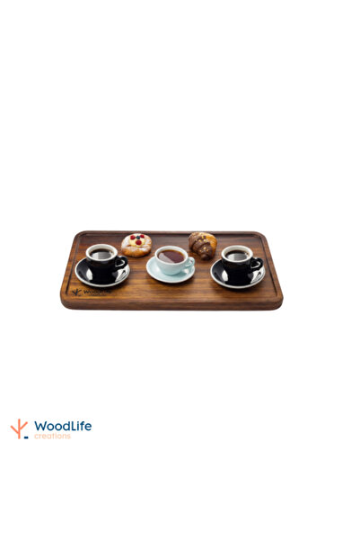 WOODLIFE صينية خشبية مستطيلة 44 × 22 سم