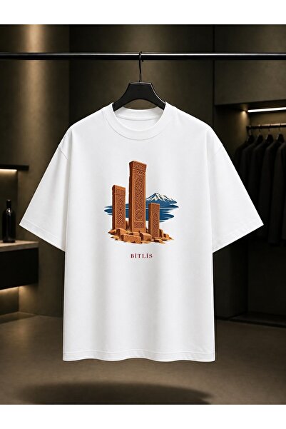 fame-stoned Bitlis Ahlat Selçuklu Cemetery Printed Unisex 100% Cotton T-Shirt